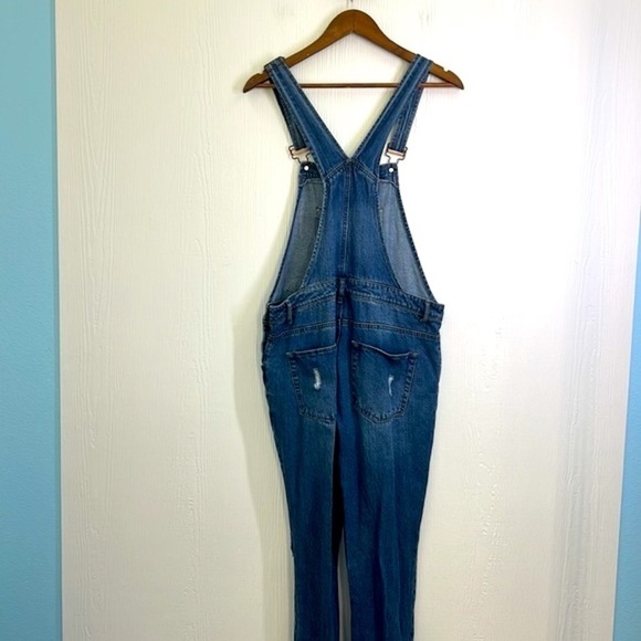 Forever 21 - Livin The Dream Patchwork Distressed Overalls Size 28 - Picture 14 of 15